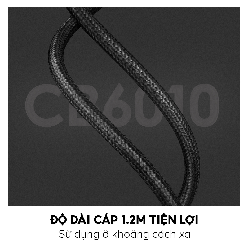 Cáp Sạc C to C HAVIT CB6010 Độ Dài 1.2m, Sạc Và Truyền Dữ Liệu Đến 60W, Bện Nylon Cao Cấp - Hàng Chính Hãng (Đen)