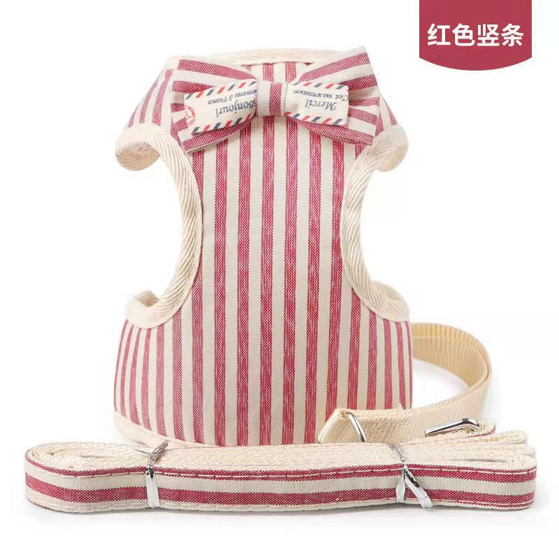 Dây dắt chó mèo kèm yếm , xích chó mèo đi dạo hoạ tiết dễ thương