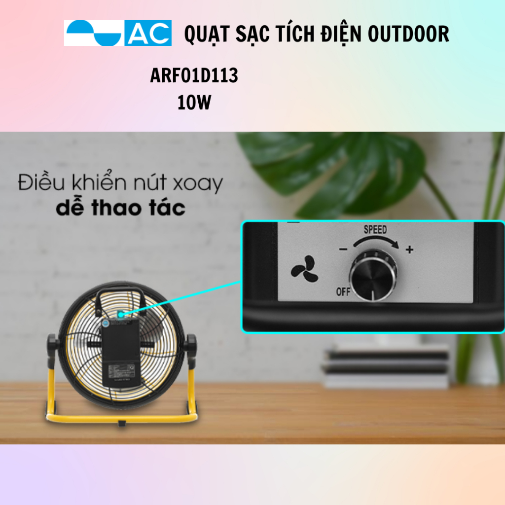 Quạt sạc Outdoor AC ARF01D113/ARF01D103/ARF02D123/ARF01D163 - 100% chính hãng