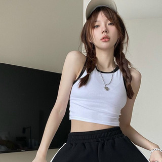 Áo ba lỗ viền màu trơn chất borip onesize dưới 52kg mặc đi chơi dạo phố