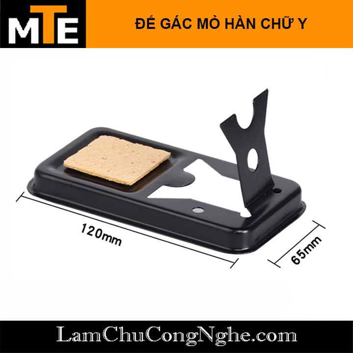 Đế gác mỏ hàn, giá đỡ mỏ hàn nhỏ gọn, tiện lợi chữ Y tặng kèm bọt biển