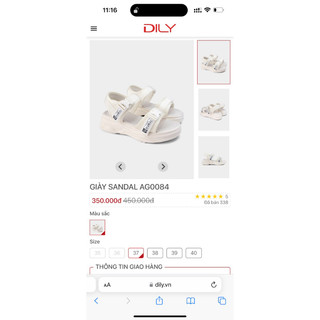 Thanh lý dép sandal dily mới 100% size 37