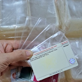 Bọc cccd, túi đựng căn cước công dân, bọc thẻ căn cước, bao đựng card chất liệu nhựa PVC trong suốt có nắp