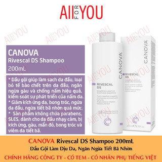 [CHÍNH HÃNG CTY] CANOVA Rivescal DS Shampoo 200mL - Dầu Gội Chống Nấm, Chống Gàu.