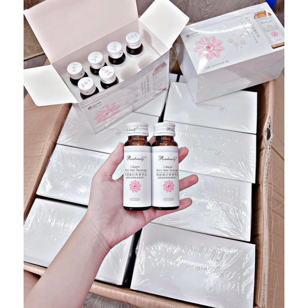Nước Uống Collagen Rose Beauty trắng da và đẹp V1 - Tách lẻ 1 lọ