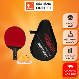 Vợt bóng bàn tặng kèm 3 bóng GoodFit cốt vợt 9 lớp, đạt chuẩn chất lượng GF002TR