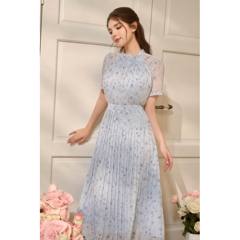 Váy voan dập li nhuyễn Venica
