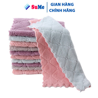 5 Khăn lau bếp đa năng 2 mặt siêu thấm nước, khăn lau đa năng thấm hút
