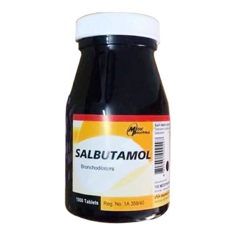 Sabutamol 2mg , cho người hen suyễn , khò khè , lọ 1000 viên thái lan