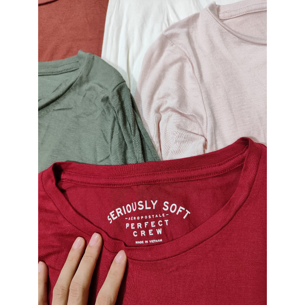 Áo thun nữ tay dài xuất dư Aeropostale chất thun siêu mềm mại size