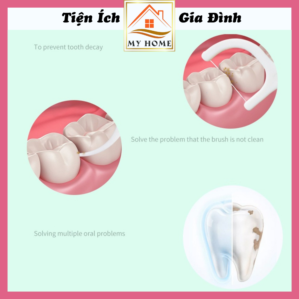 Hộp 50 tăm chỉ nha khoa, tăm y tế an toàn tiện lợi