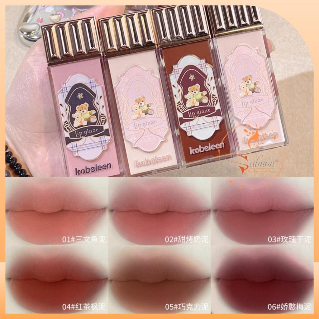Son Kem Lì KOBELEEN Cloud Lip Glaze C166 Hiệu Ứng Mờ Lì Phong Cách Thời Thượng, Hottrend, Nội Địa Trung - Salmon Shop