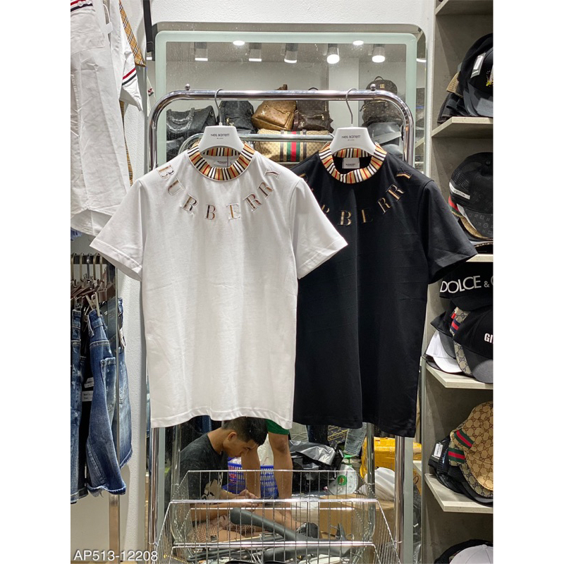 Áo phông BB.R hoạ tiết logo thiêu ngực ,bo cổ nổi bật 2023