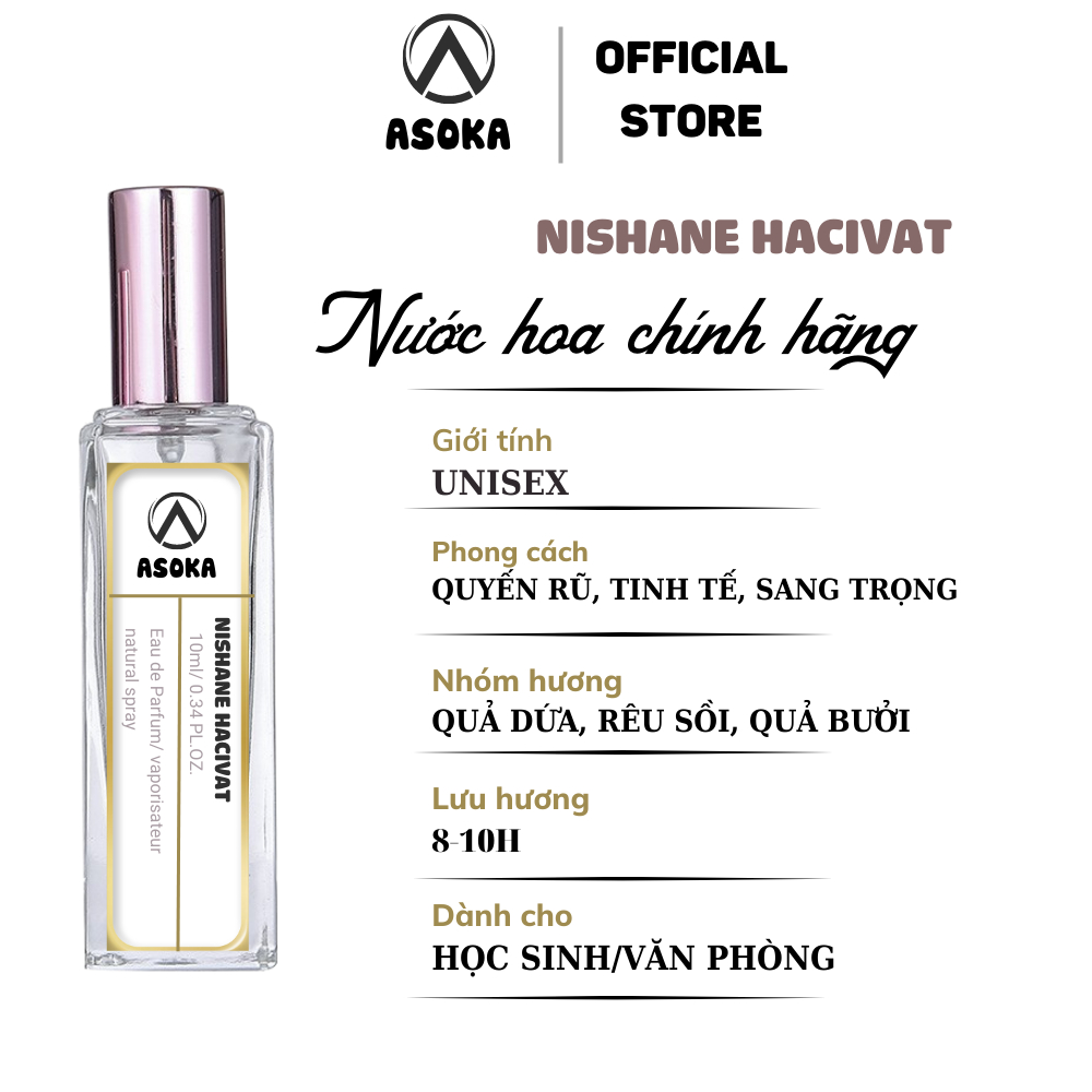 Nước Hoa Nam Nữ(UNISEX) Nishane Hacivat Tươi Tắn, Gợi Cảm Chiết 10ml Chính Hãng- Asoka Shop