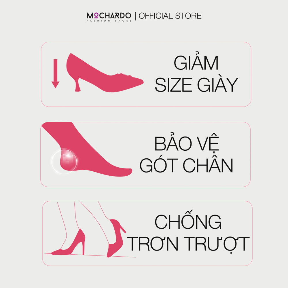 Miếng Lót Gót Giày Bảo Vệ Gót Sau MOCHARDO 4D Cao Cấp
