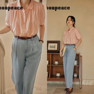 Áo sơmi cộc tay linen Moonpeace