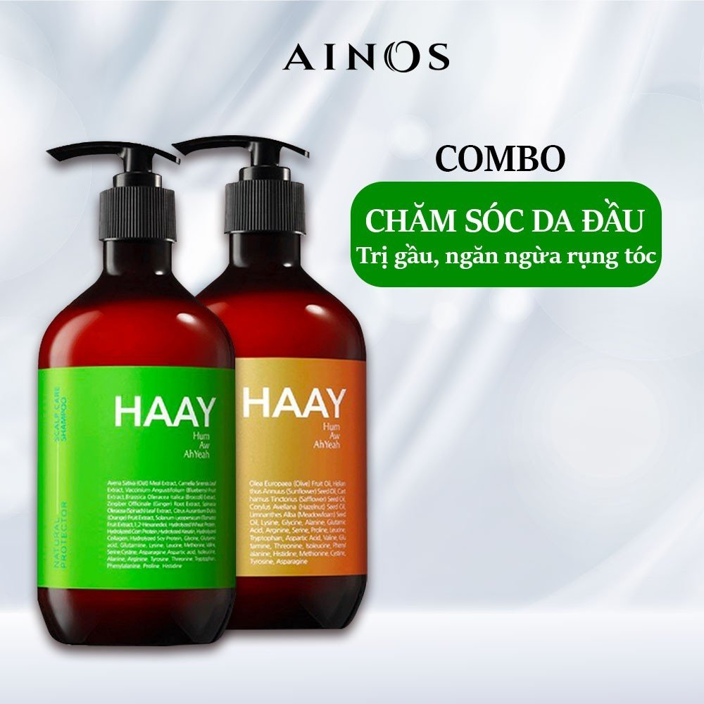COMBO: Dầu gội và xả Hum Aw AhYeah - Ngăn gàu ngứa, giảm rụng tóc