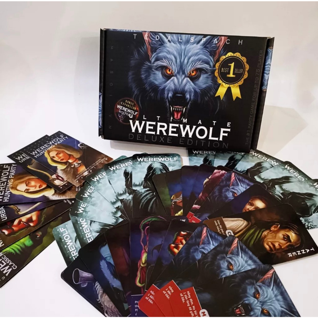 Bộ bài Ma Sói 90 lá Ultimate Deluxe bản Full, phiên bản Việt hóa gồm 66 lá cơ bản và 24 lá mở rộng