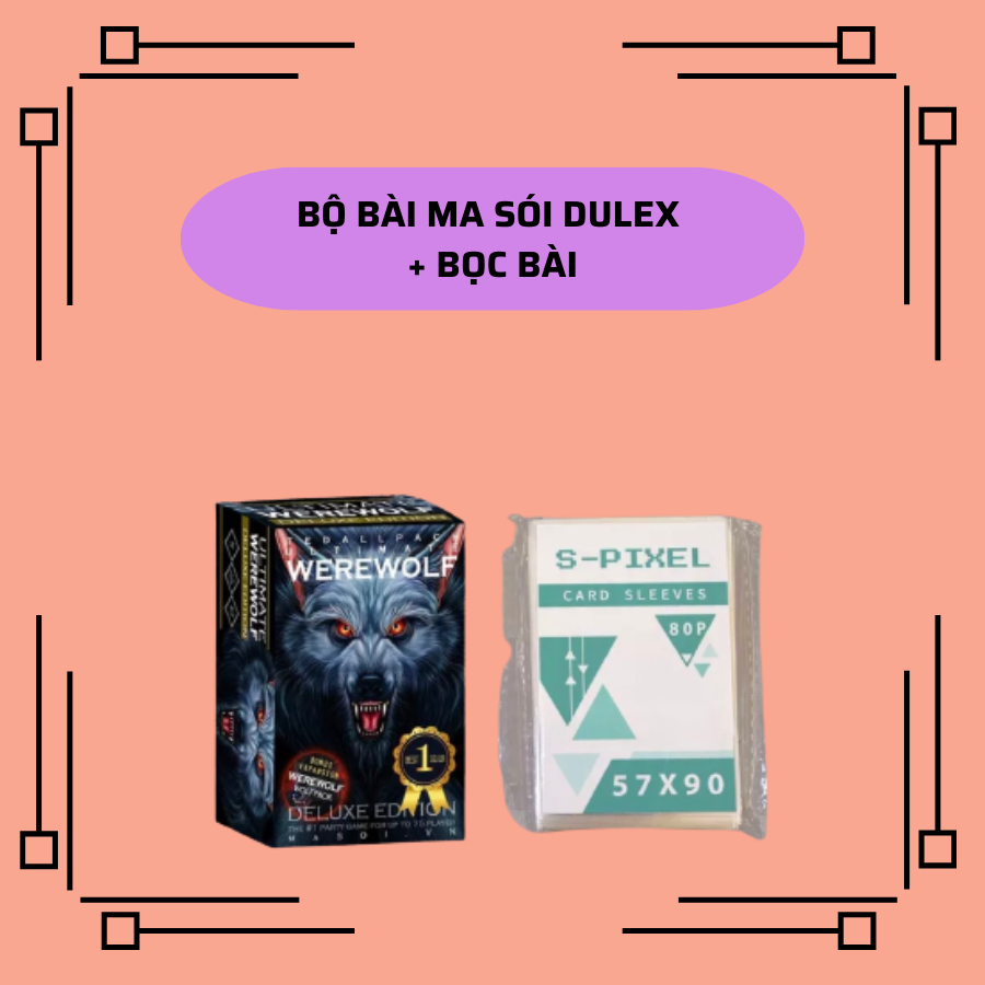 Bộ bài Ma Sói 90 lá Ultimate Deluxe bản Full, phiên bản Việt hóa gồm 66 lá cơ bản và 24 lá mở rộng