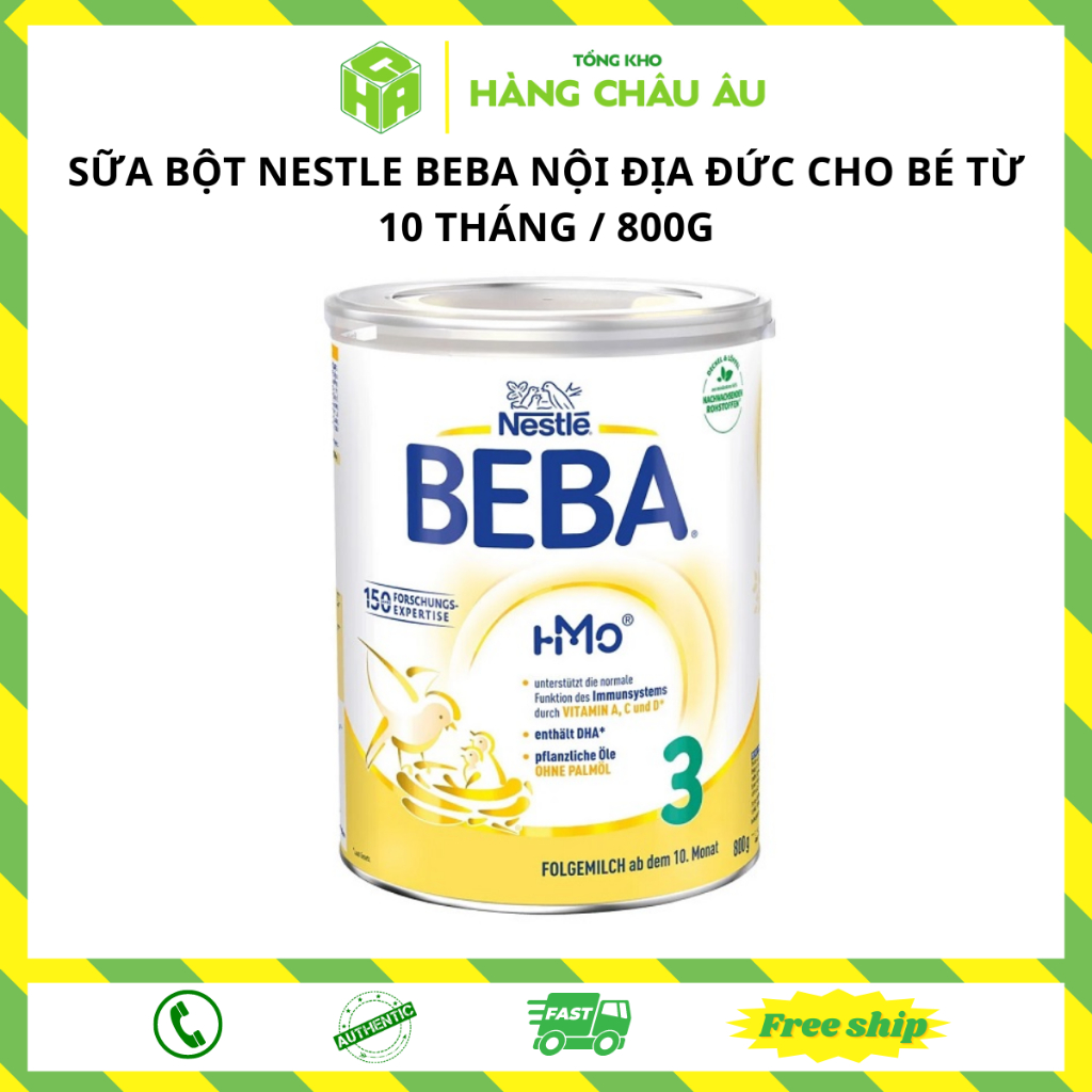 Sữa Nes.tle Beba số 3 cho bé từ 10 tháng nội địa Đức / 800g