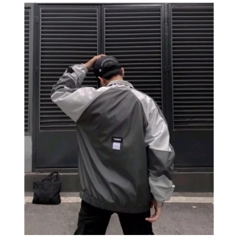 Pass/thanh lí ao khoác dù màu xám size M