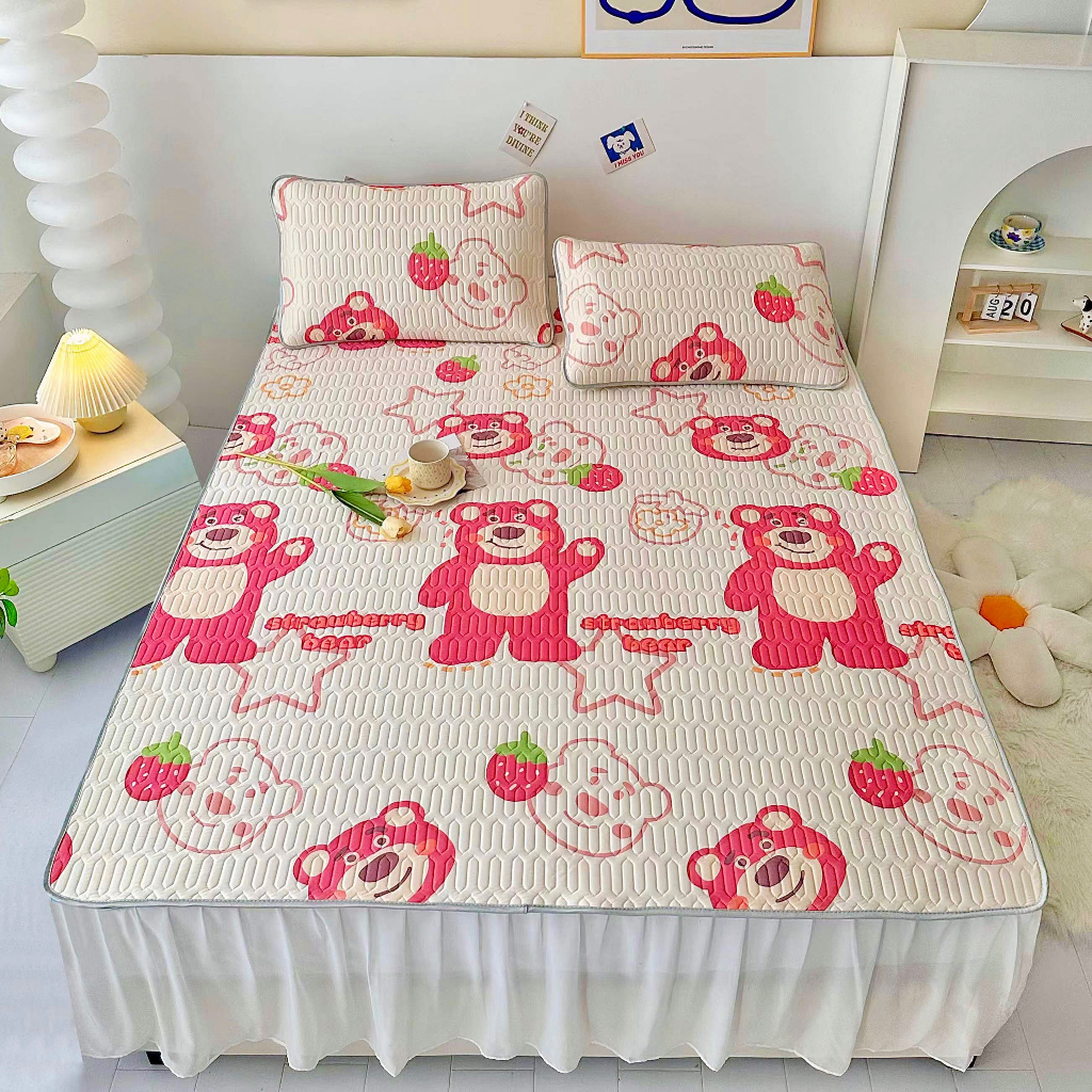 Chiếu điều hòa in hình 6D VIP ,CHIẾU ĐIỀU HÒA TENCEL LATEX CAO SU NON in hình 3D-5D siêu mát tặng kèm 2 vỏ gối