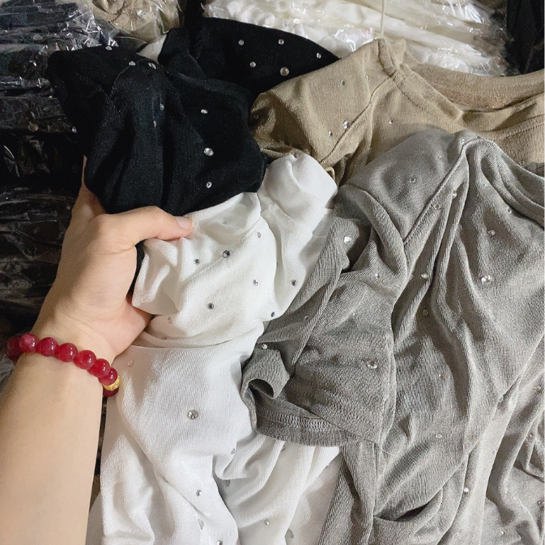 Áo Body Nhũ Đính Đá Đệm Vai Tôn Dáng Chất Đẹp Mềm Mại Rún 2 Sườn Hàng Quảng Châu Xịn Xò Tổng Kho Quần Áo VP88412