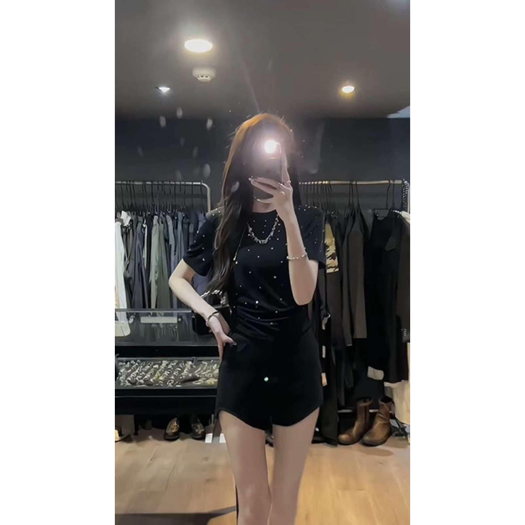 Áo Body Nhũ Đính Đá Đệm Vai Tôn Dáng Chất Đẹp Mềm Mại Rún 2 Sườn Hàng Quảng Châu Xịn Xò Tổng Kho Quần Áo VP88412