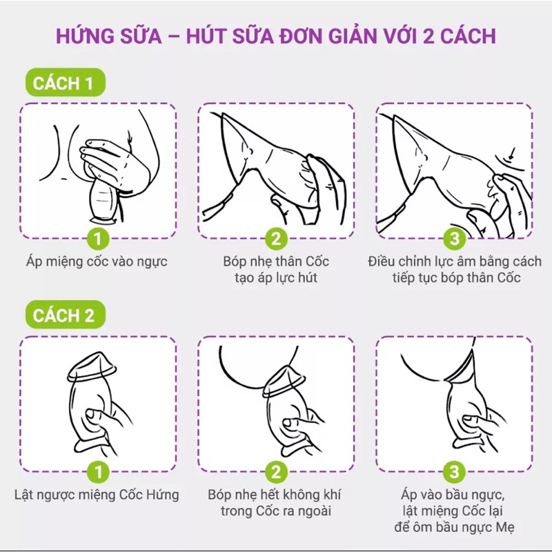 CỐC HỨNG SỮA/ HÚT SỮA SILICONE MAMA'S CHOICE