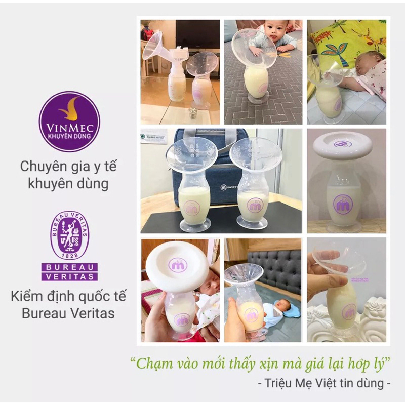 CỐC HỨNG SỮA/ HÚT SỮA SILICONE MAMA'S CHOICE