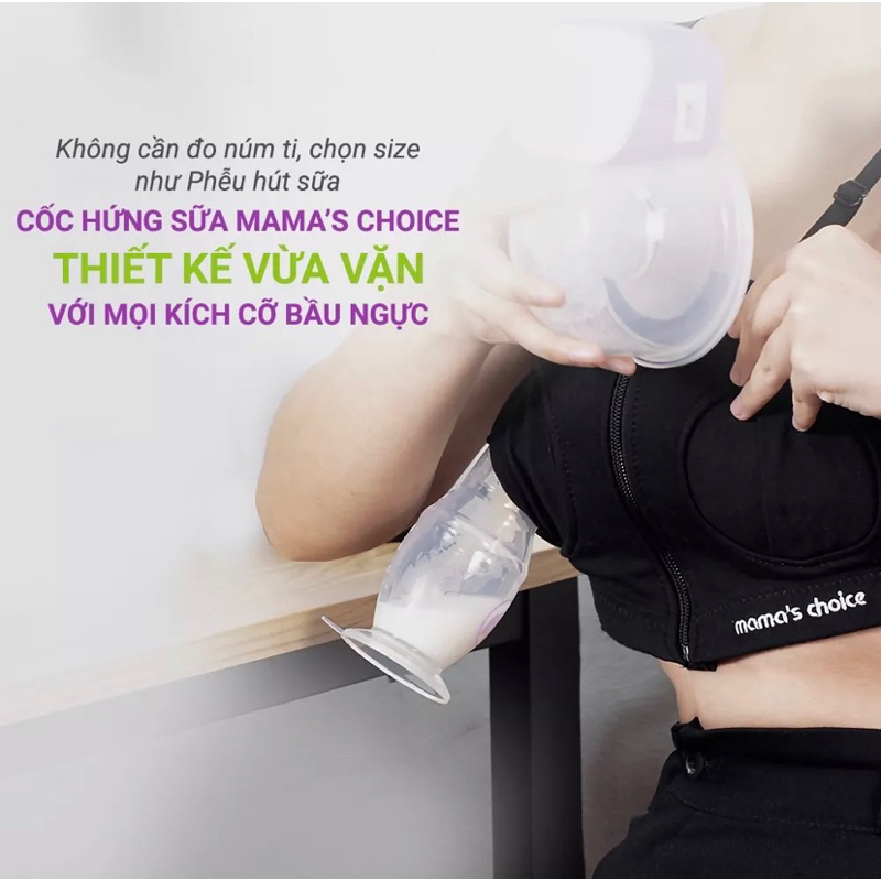CỐC HỨNG SỮA/ HÚT SỮA SILICONE MAMA'S CHOICE
