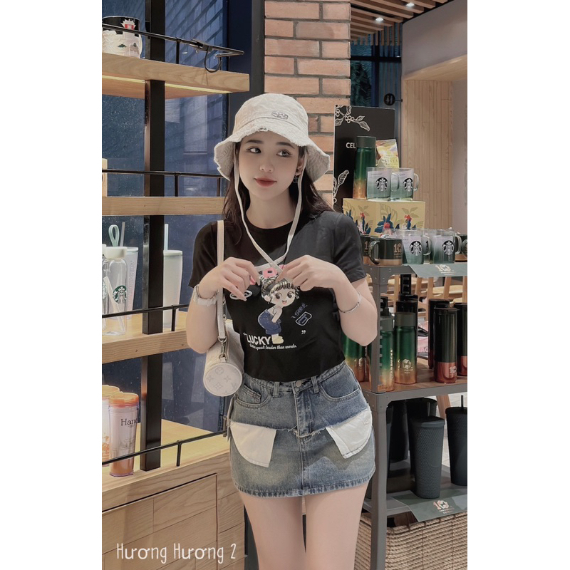 Áo croptop cô bé STP chất bozip TTA877