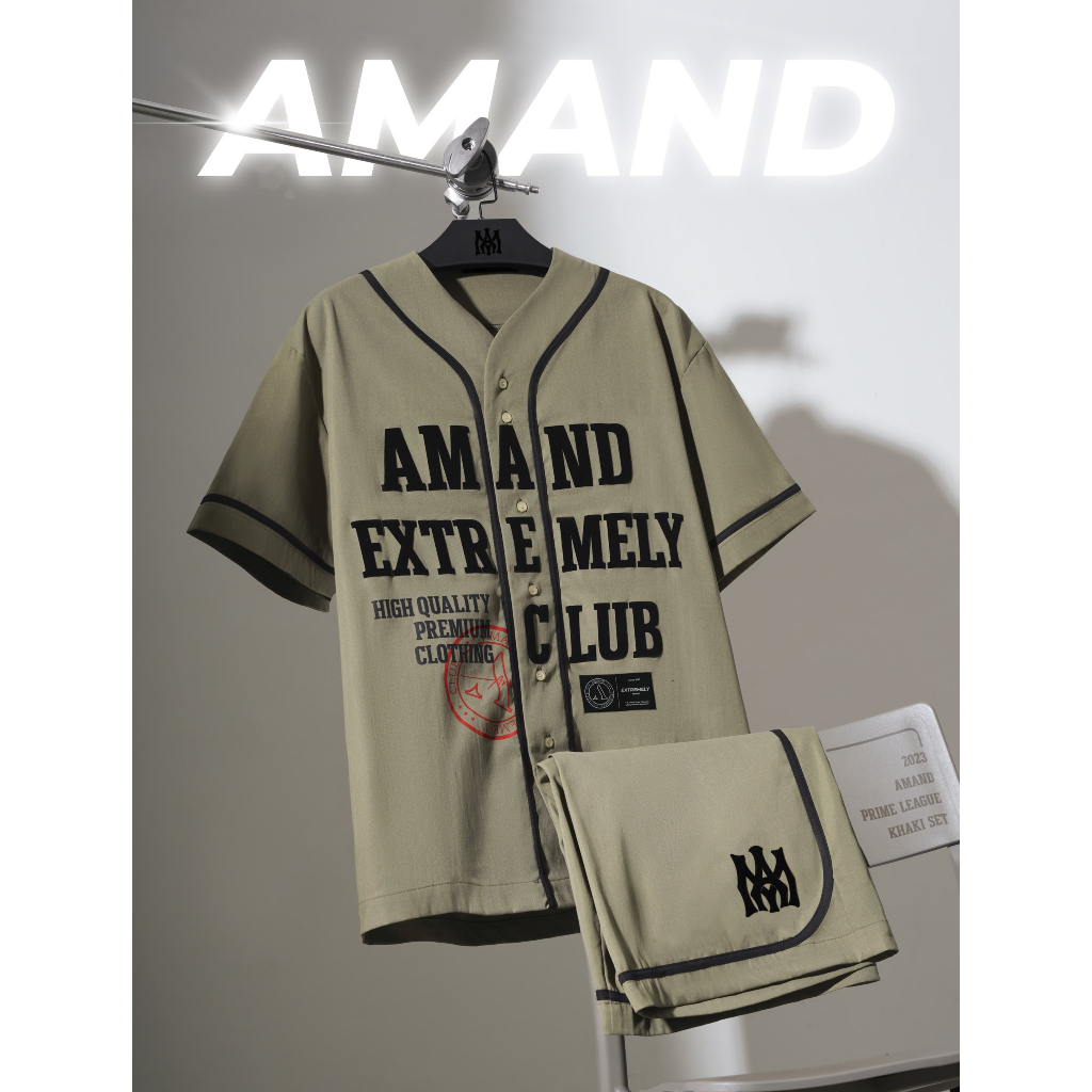 Bộ Bóng chày thể thao Amand x Bray Prime League Khaki Set