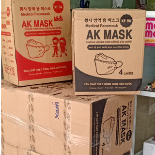 Thùng 300 chiếc khẩu trang KF94 5D kháng khuẩn chính hãng AK MASK