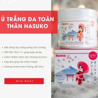 Kem ủ trắng da bật tone toàn thân Hasuko Nhật Bản chống nắng SPF 50+++