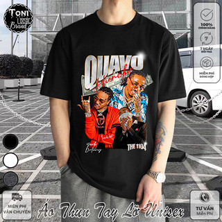 Áo Thun Tay Lỡ Local Brand QUAVO Cotton 100 form rộng nam nữ Unisex (AT1300L - Full Box - Kèm Video Ảnh Thật)