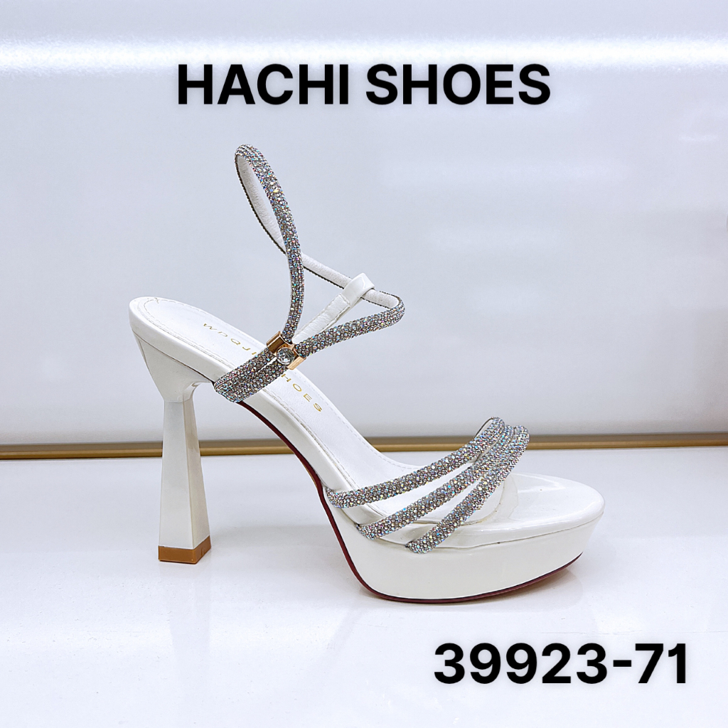 GIÀY CAO GÓT ĐI TIỆC ĐÍNH ĐÁ ĐẾ ĐÚP CAO 11 CM SIZE 34-38 GÓT TRỤ 39923-71 - HACHI SHOES