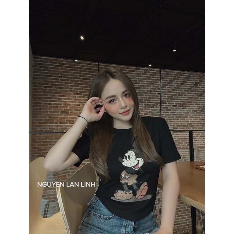 Áo croptop chuột MIC chất bozip TTA866