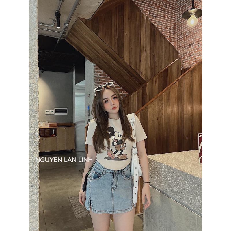 Áo croptop chuột MIC chất bozip TTA866