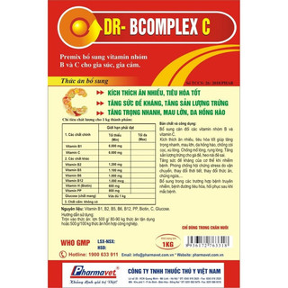 Dr - bcomplex c / thức ăn bổ sung vitamin c và b cho gia cầm