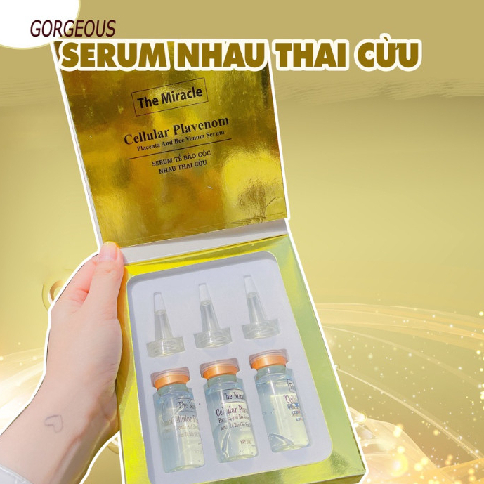 Serum nhau thai cừu Múi Xù GORGEOUS dưỡng trắng da mặt, tinh chất serum dưỡng ẩm kích trắng chống lão hóa da