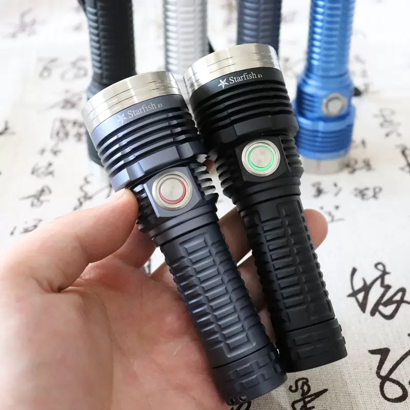 Đèn Pin chiếu xa Starfish Z3 SFT40-2000lumen. Sạc Type C-3A