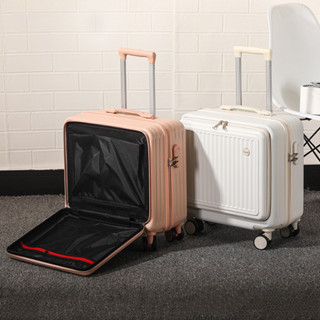  Vali du lịch thông minh 18 inch Có ngăn đựng laptop Vali kéo dáng vuông chất liệu nhựa abs bền đẹp toza home 