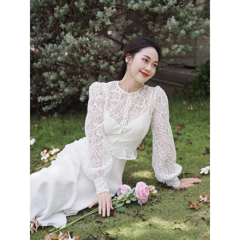 Set váy áo DAISY dress thêu hoa nhí