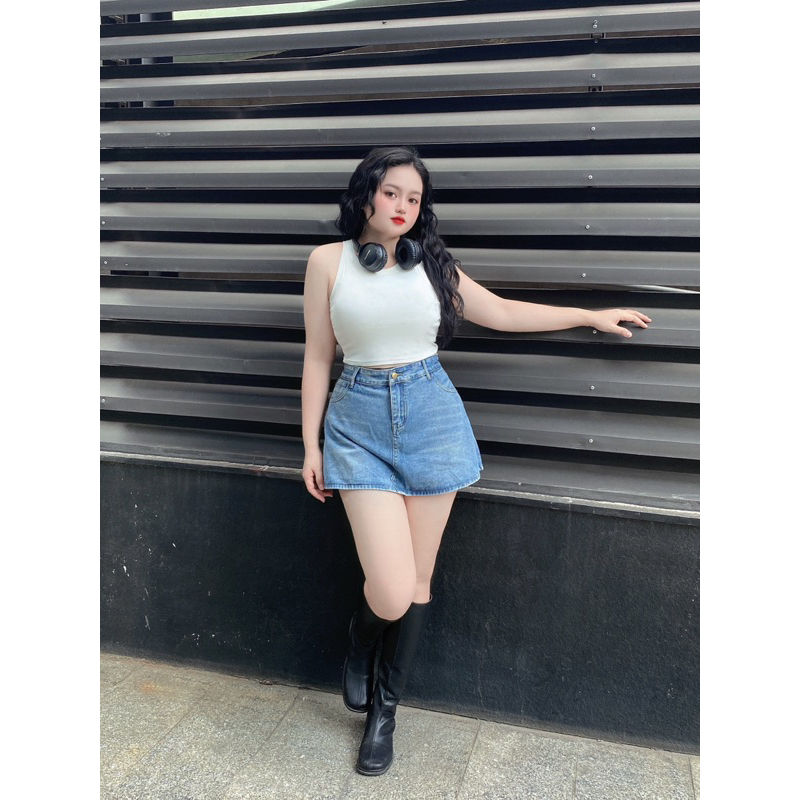 Quần jean giả váy BIGSIZE 2 MÀU ĐEN XANH M5085 55-95KG