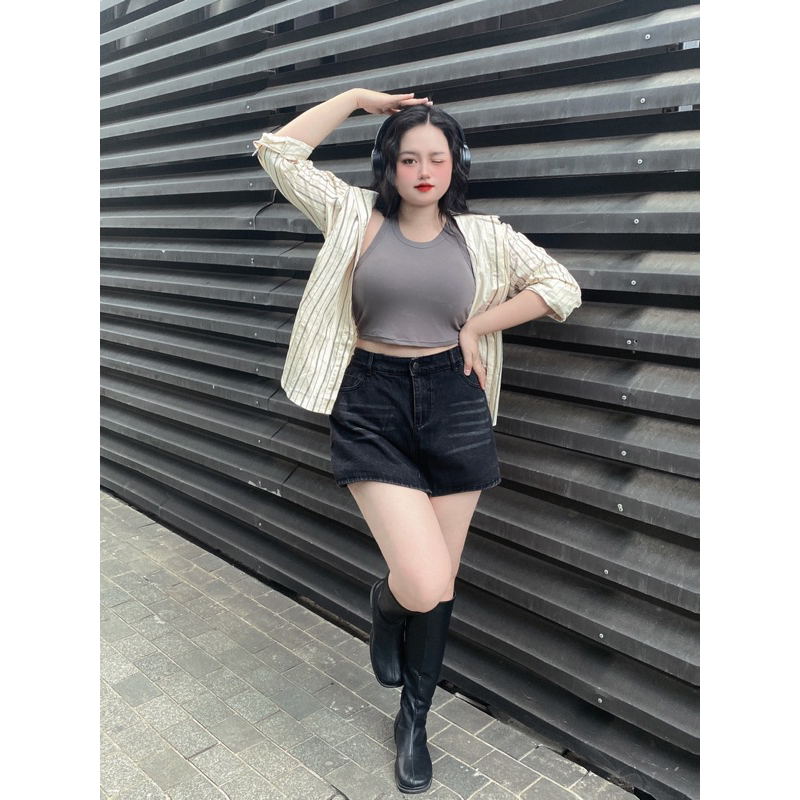 Quần jean giả váy BIGSIZE 2 MÀU ĐEN XANH M5085 55-95KG