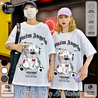 Áo Thun Tay Lỡ Local Brand PALM ANGELS Cotton 100 form rộng nam nữ Unisex (AT1200L - Full Box - Kèm Video Ảnh Thật)
