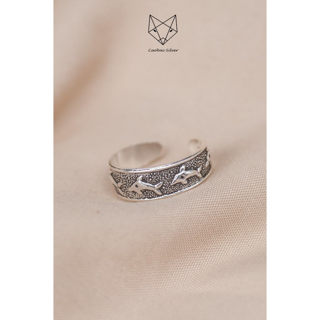 Nhẫn Chân Nữ Caobac Sliver Chất Liệu Bạc Thái Cao Cấp Thiết Kế Hoạ Tiết Con Vật, Dễ Thương , Cá Tính Món Quà Dễ Thương
