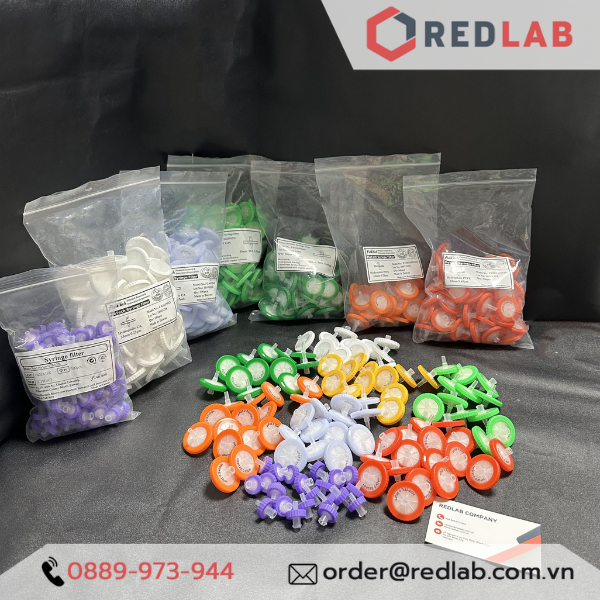 100 Đầu lọc syringe Nylon hydrophilic đường kính 13mm, lỗ lọc 0.22um và 0.45um hãng Membrane Solutions - USA
