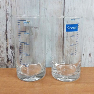 Set 2 Cốc thủy tinh chia vạch Ocean Thái Lan 200ml